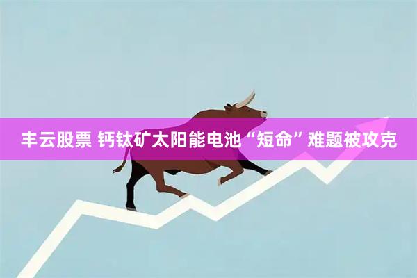 丰云股票 钙钛矿太阳能电池“短命”难题被攻克
