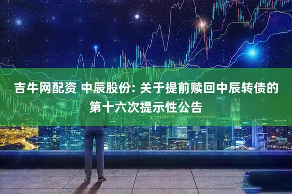吉牛网配资 中辰股份: 关于提前赎回中辰转债的第十六次提示性公告